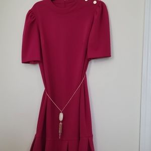 DKNY Women’s raspberry pink midi dress Size 16